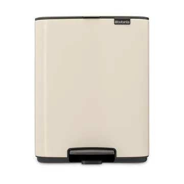 Bo 北欧风格脚踏式垃圾桶12L - 柔和米色 - Brabantia