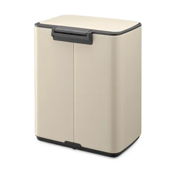 Bo 北欧风格脚踏式垃圾桶12L - 柔和米色 - Brabantia