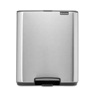 Bo 北欧风格脚踏式垃圾桶12L - 哑光防指纹钢色 - Brabantia