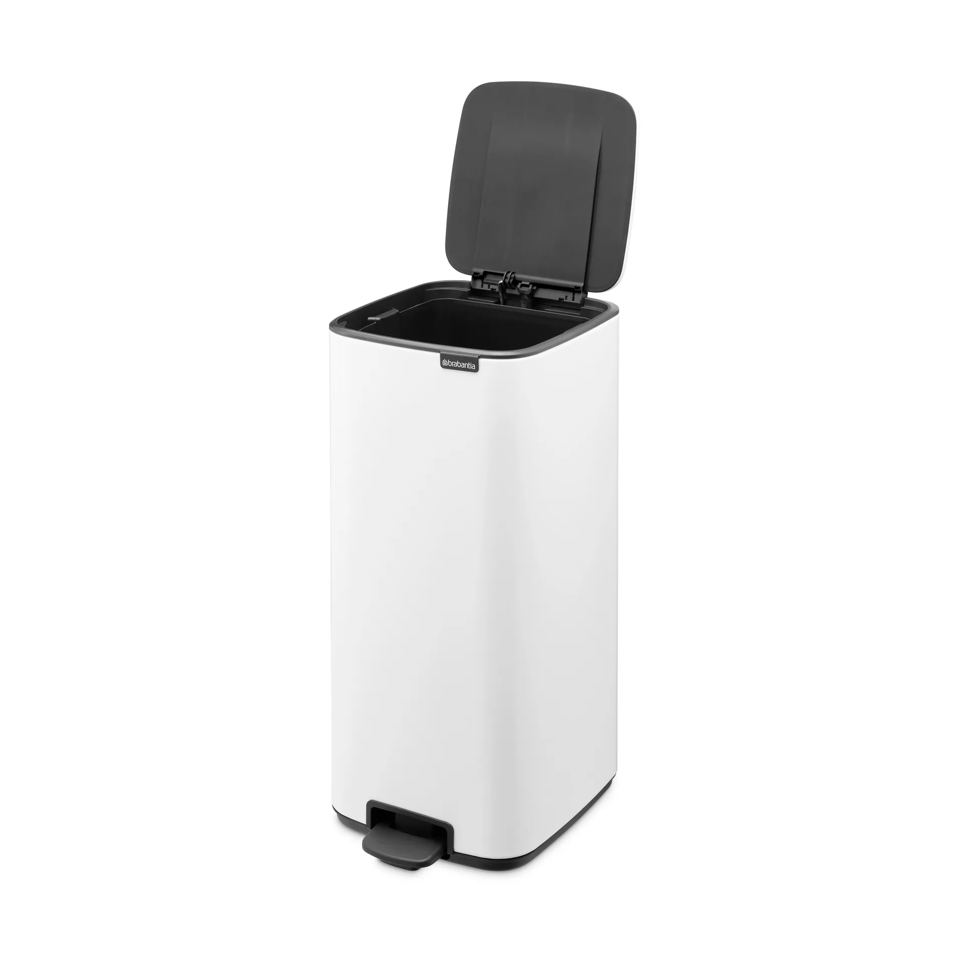 Bo 北欧风格脚踏式垃圾桶30L, 白色 Brabantia