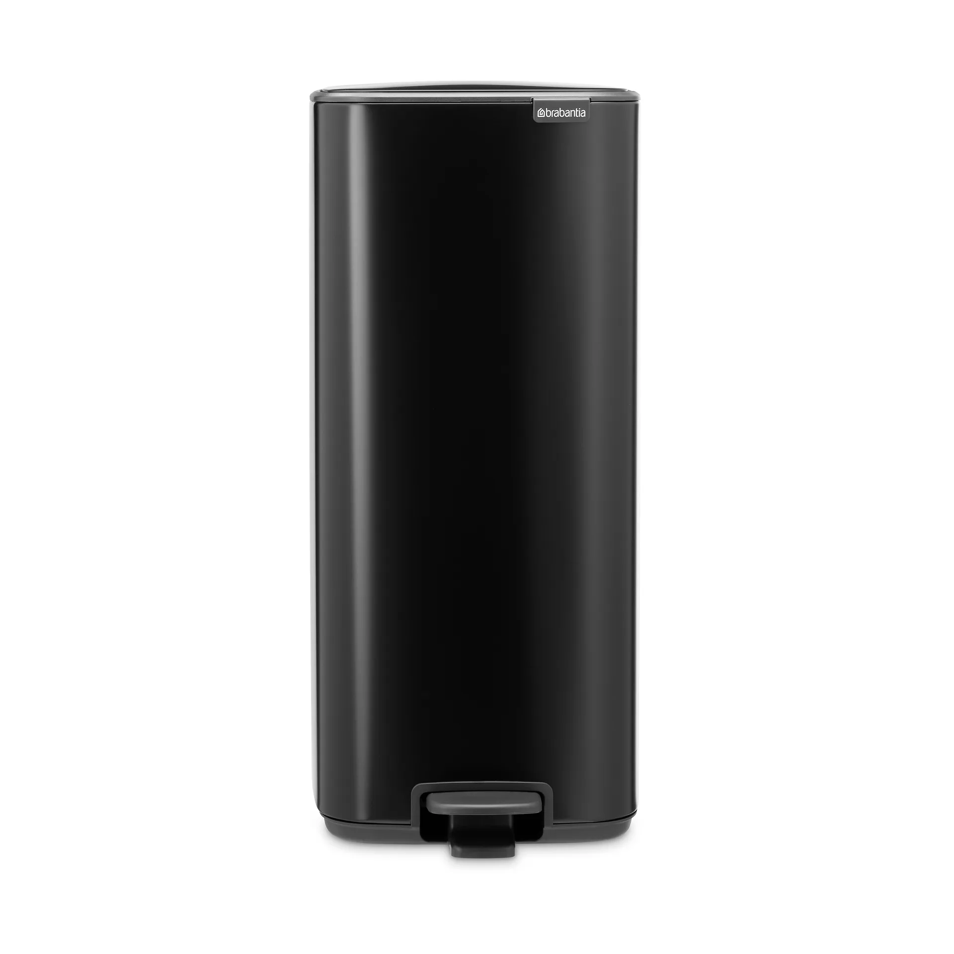 Bo 北欧风格脚踏式垃圾桶30L, 哑光黑色 Brabantia