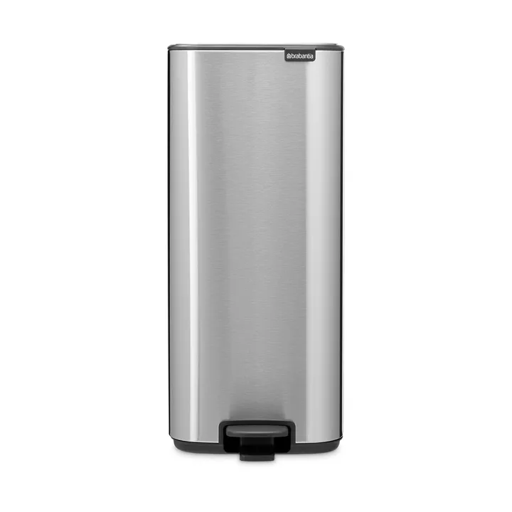 Bo 北欧风格脚踏式垃圾桶30L - 哑光防指纹钢色 - Brabantia
