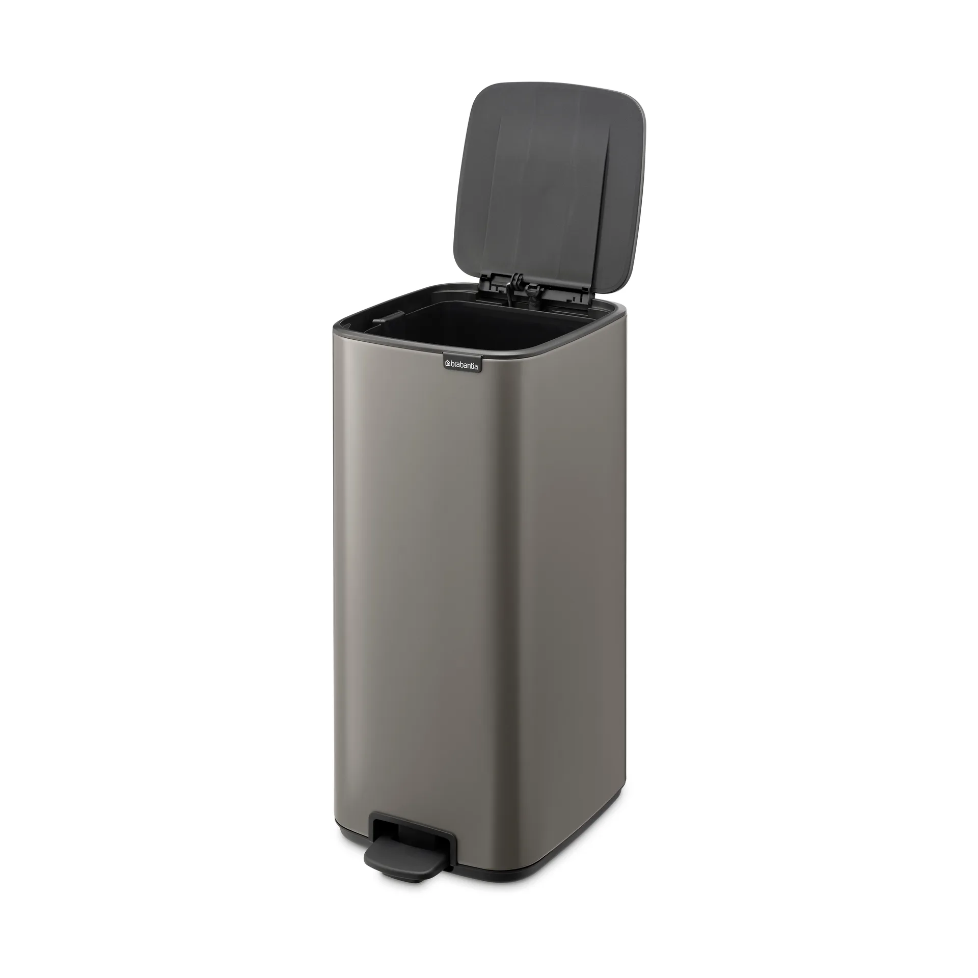 Bo 北欧风格脚踏式垃圾桶30L, 铂金色 Brabantia