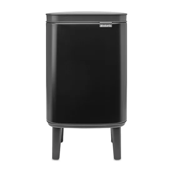 Bo 高款垃圾桶 4升 - 哑光黑色 - Brabantia