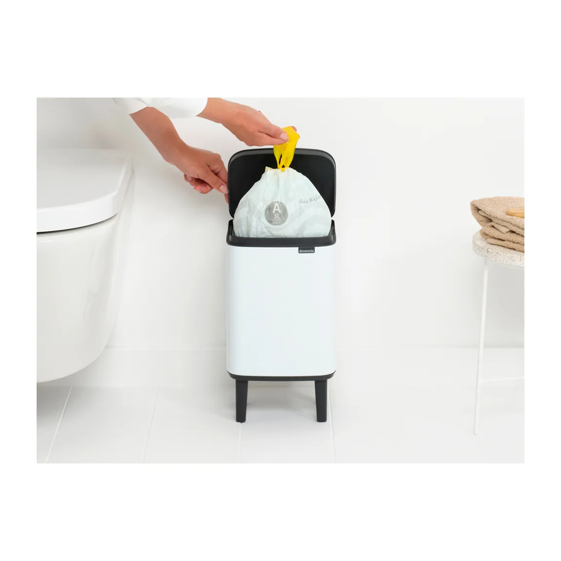 Bo 高款废纸篓4L, 白色 Brabantia