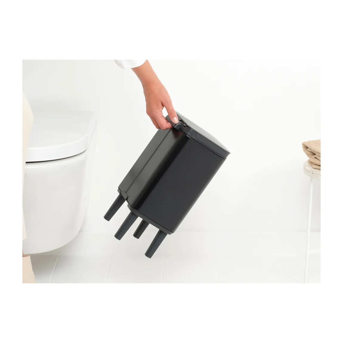 Bo 高款废纸篓4L, 哑光黑色 Brabantia
