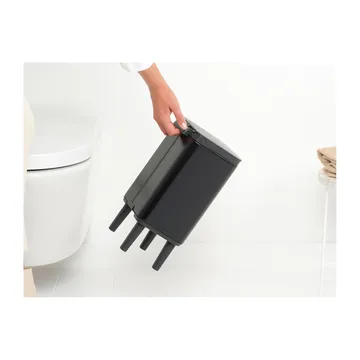 Bo 高款废纸篓4L - 哑光黑色 - Brabantia