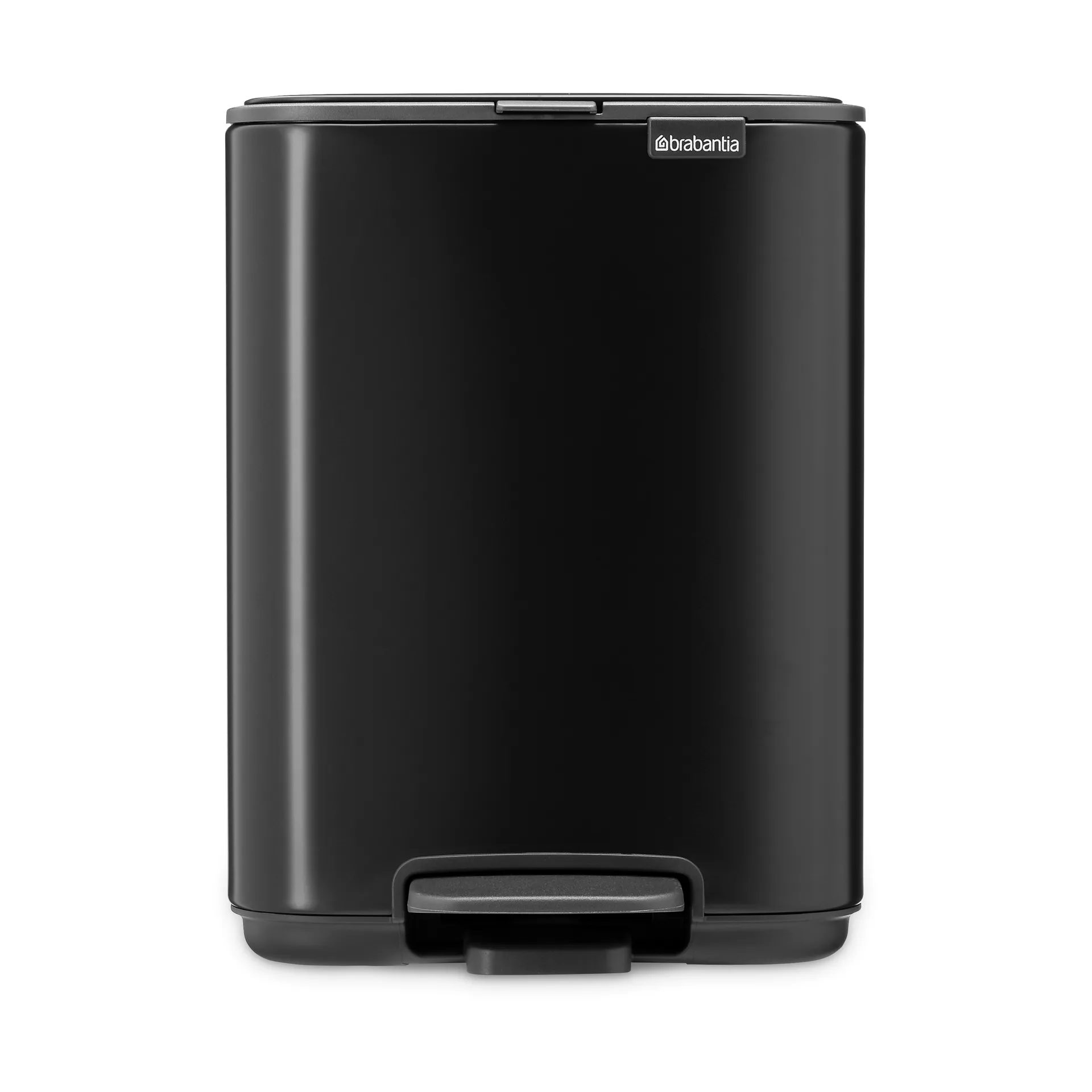 Bo 北欧风格脚踏式垃圾桶4L, 哑光黑色 Brabantia
