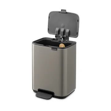 Bo 北欧风格脚踏式垃圾桶4L - 铂金色 - Brabantia
