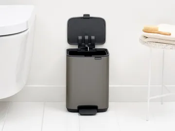 Bo 北欧风格脚踏式垃圾桶4L - 铂金色 - Brabantia