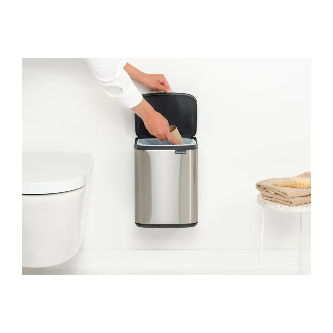 Bo 垃圾桶 7升, 拉丝钢材_哑光 Brabantia