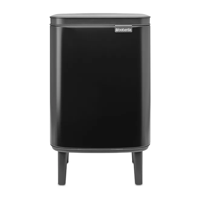 Bo 高款垃圾桶 7升 - 哑光黑色 - Brabantia