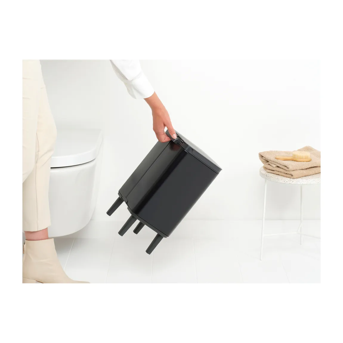 Bo 高款废纸篓7L, 哑光黑色 Brabantia