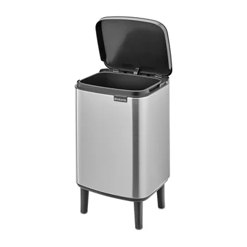 Bo 高款废纸篓7L - 拉丝钢材_哑光 - Brabantia