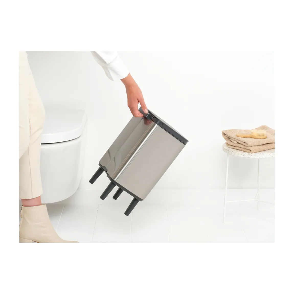 Bo 高款废纸篓7L, 拉丝钢材_哑光 Brabantia