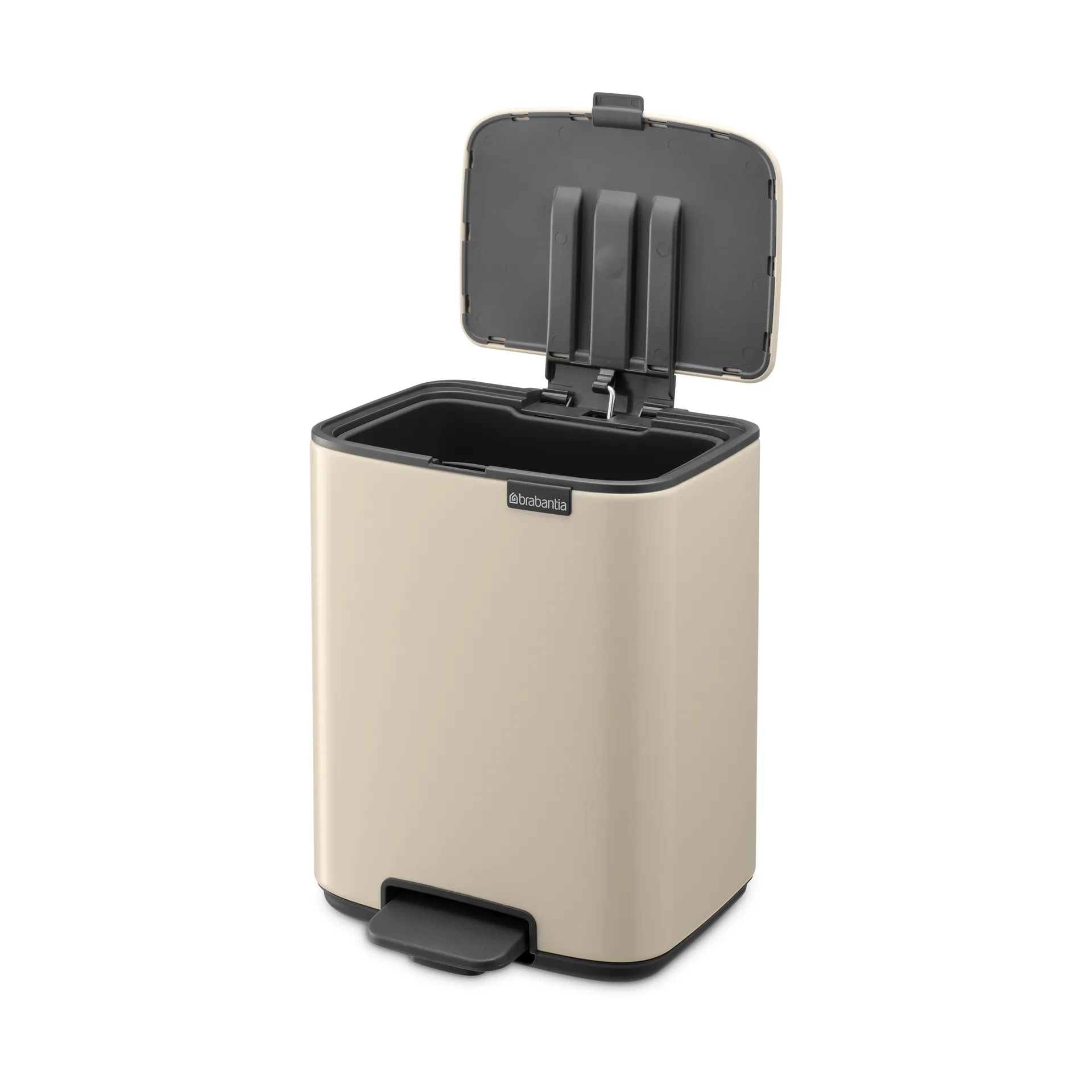Bo 北欧风格脚踏式垃圾桶7L, 柔和米色 Brabantia