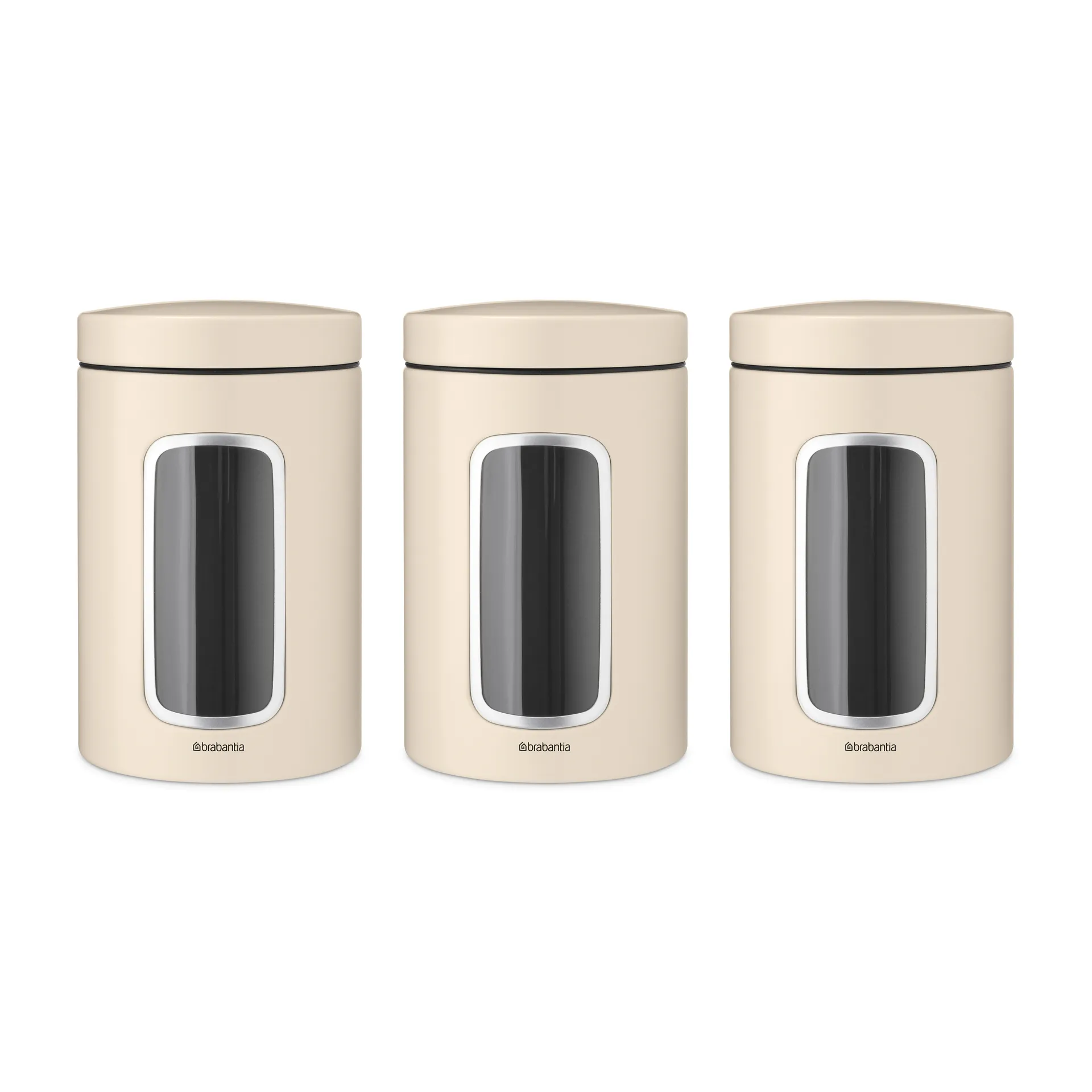 Brabantia 储物罐 1.4 liter 三件套装, Soft 米色 Brabantia