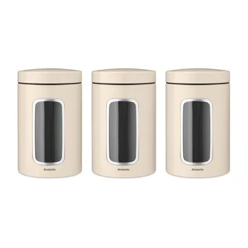 Brabantia 储物罐 1.4 liter 三件套装 - Soft 米色 - Brabantia