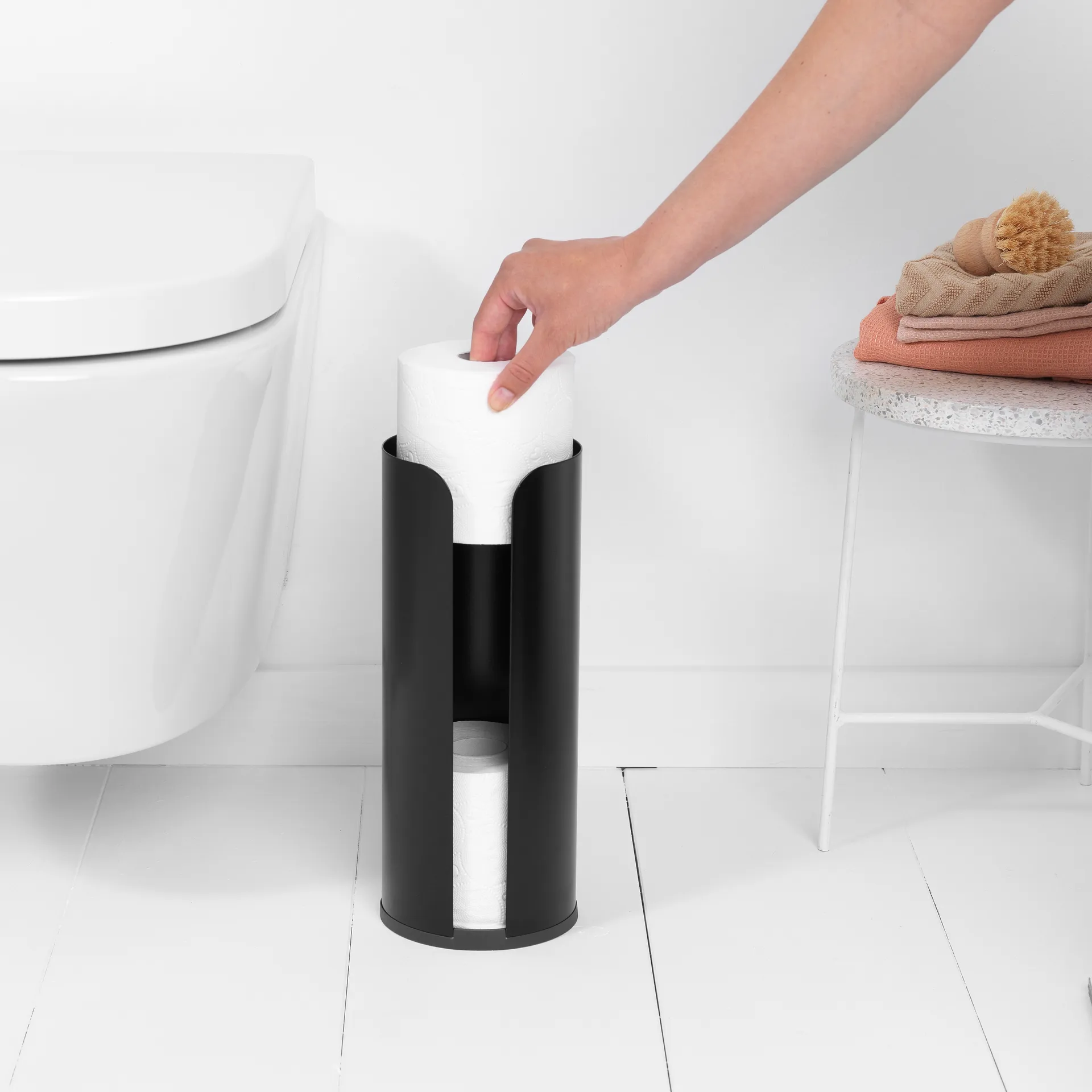 Brabantia 卫生纸架  3 rolls, matte 黑色 Brabantia