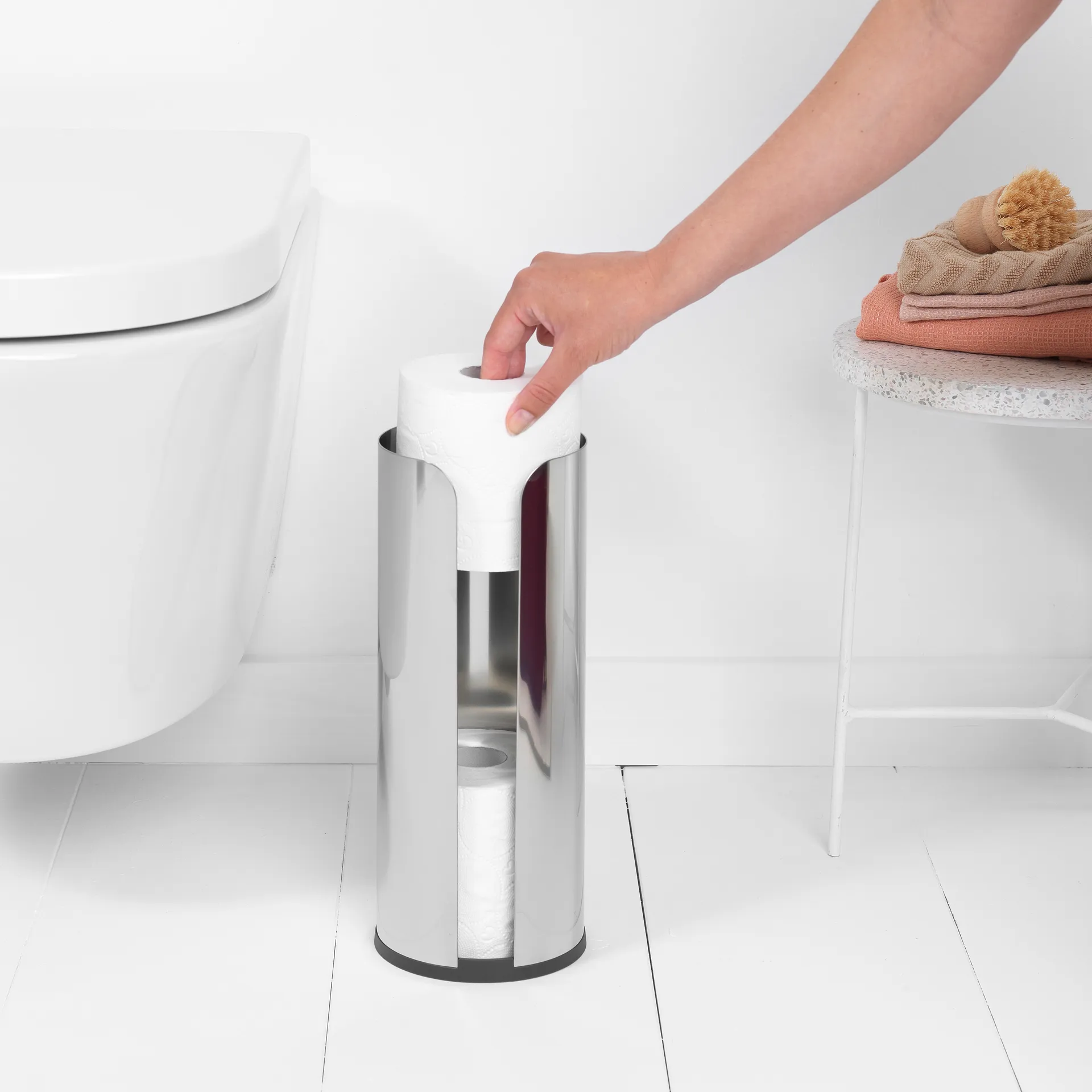 Brabantia 3卷卫生纸架, 亮面钢 Brabantia