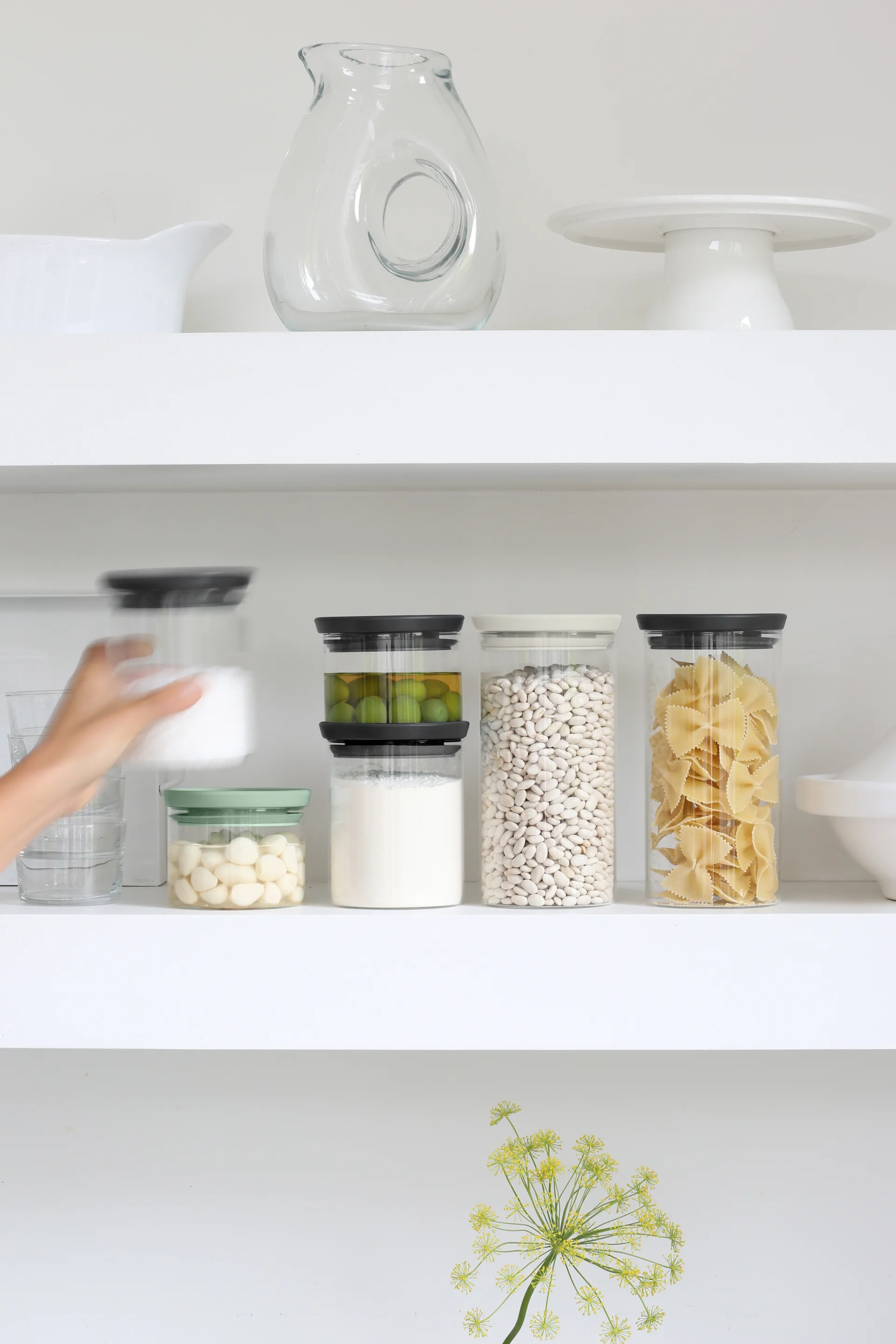 Brabantia 玻璃罐3件装, 黑色_灰色_绿色 Brabantia
