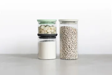 Brabantia 玻璃罐3件装 - 黑色_灰色_绿色 - Brabantia