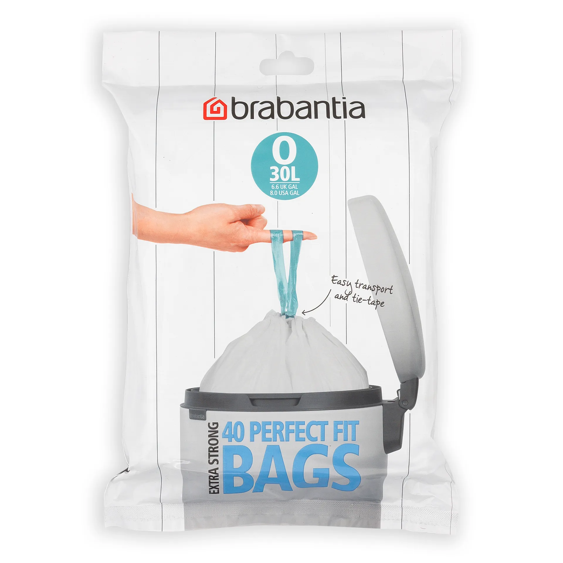 Brabantia 垃圾桶配套垃圾袋, 30 liter | O 40 pieces Brabantia