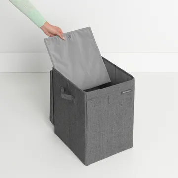 Brabantia 可叠放洗衣篮 35升 - 深灰色 - Brabantia