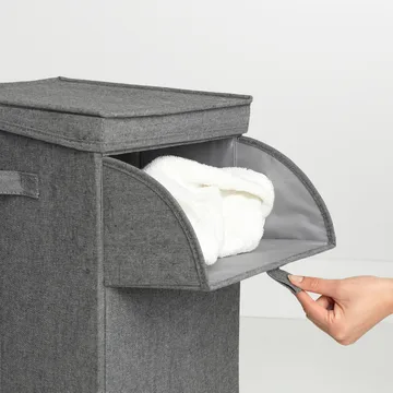Brabantia 可叠放洗衣篮 35升 - 深灰色 - Brabantia