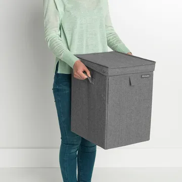 Brabantia 可叠放洗衣篮 35升 - 深灰色 - Brabantia