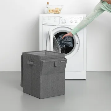Brabantia 可叠放洗衣篮 35升 - 深灰色 - Brabantia