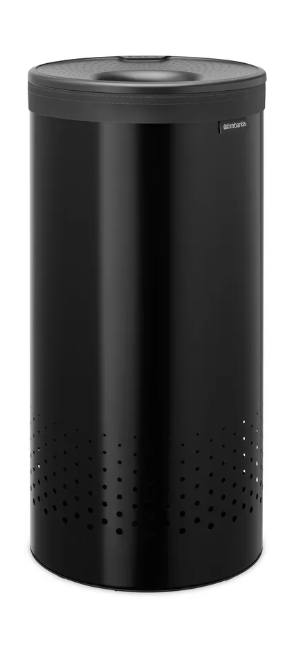 Brabantia 带塑料盖洗衣篮 35升 - 哑光黑 - Brabantia