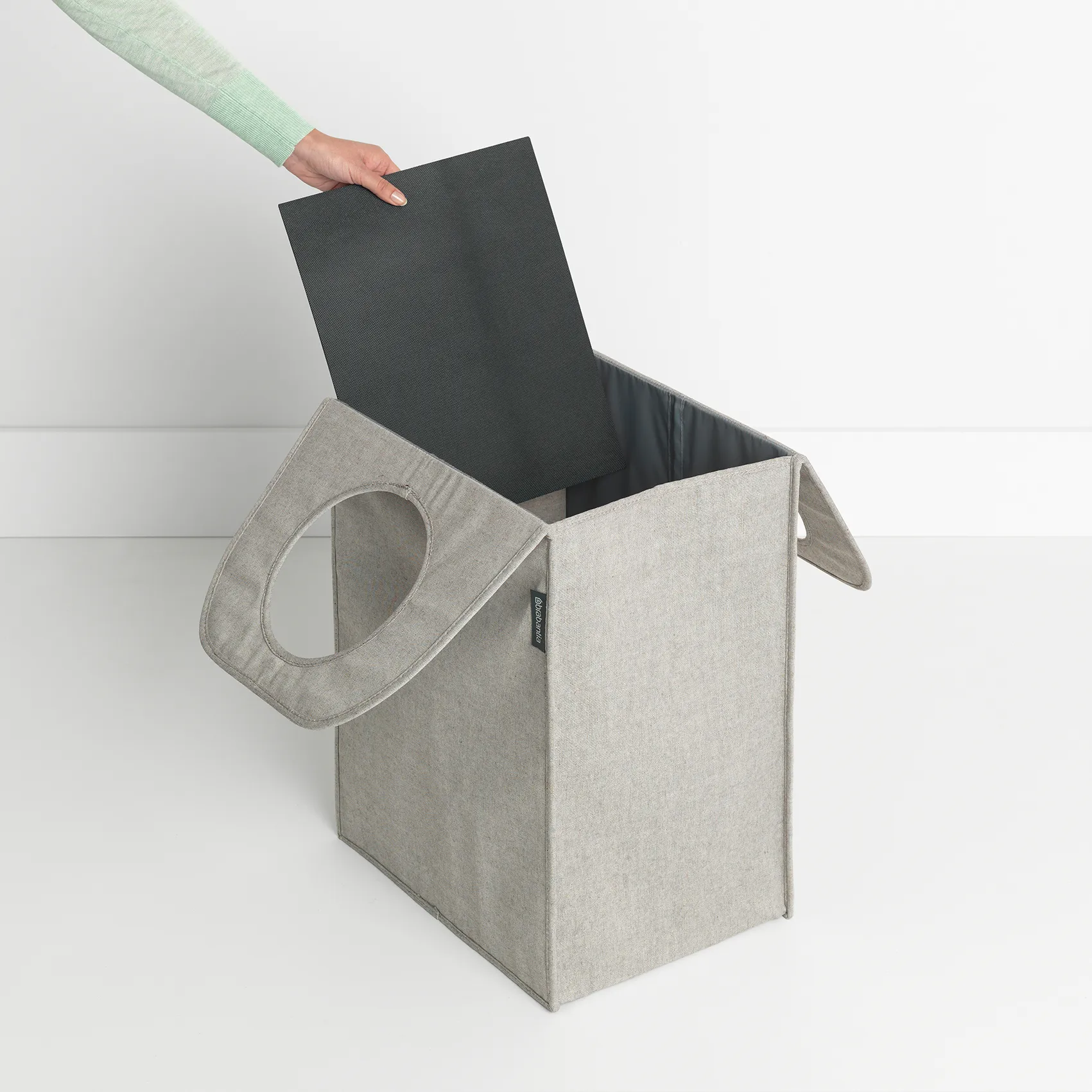 Brabantia 布艺长方形洗衣袋 55升, 浅灰色 Brabantia