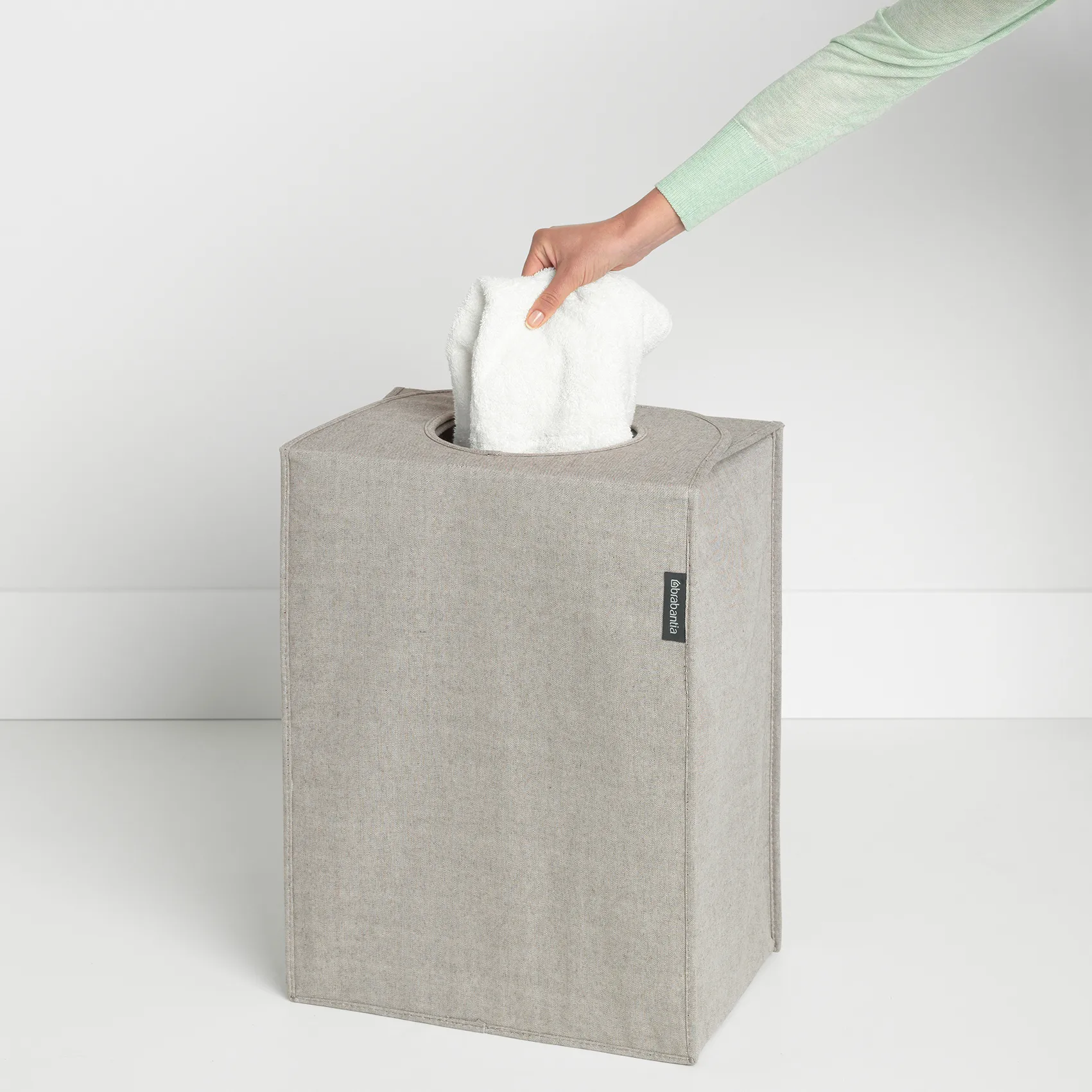 Brabantia 布艺长方形洗衣袋 55升, 浅灰色 Brabantia