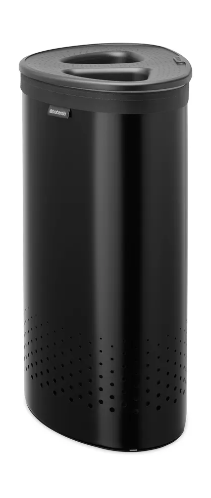 Brabantia 分类洗衣篮 55升, 哑光黑 Brabantia
