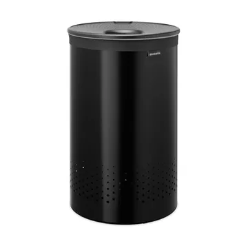 Brabantia 塑料盖洗衣篮 60升 - 哑光黑 - Brabantia
