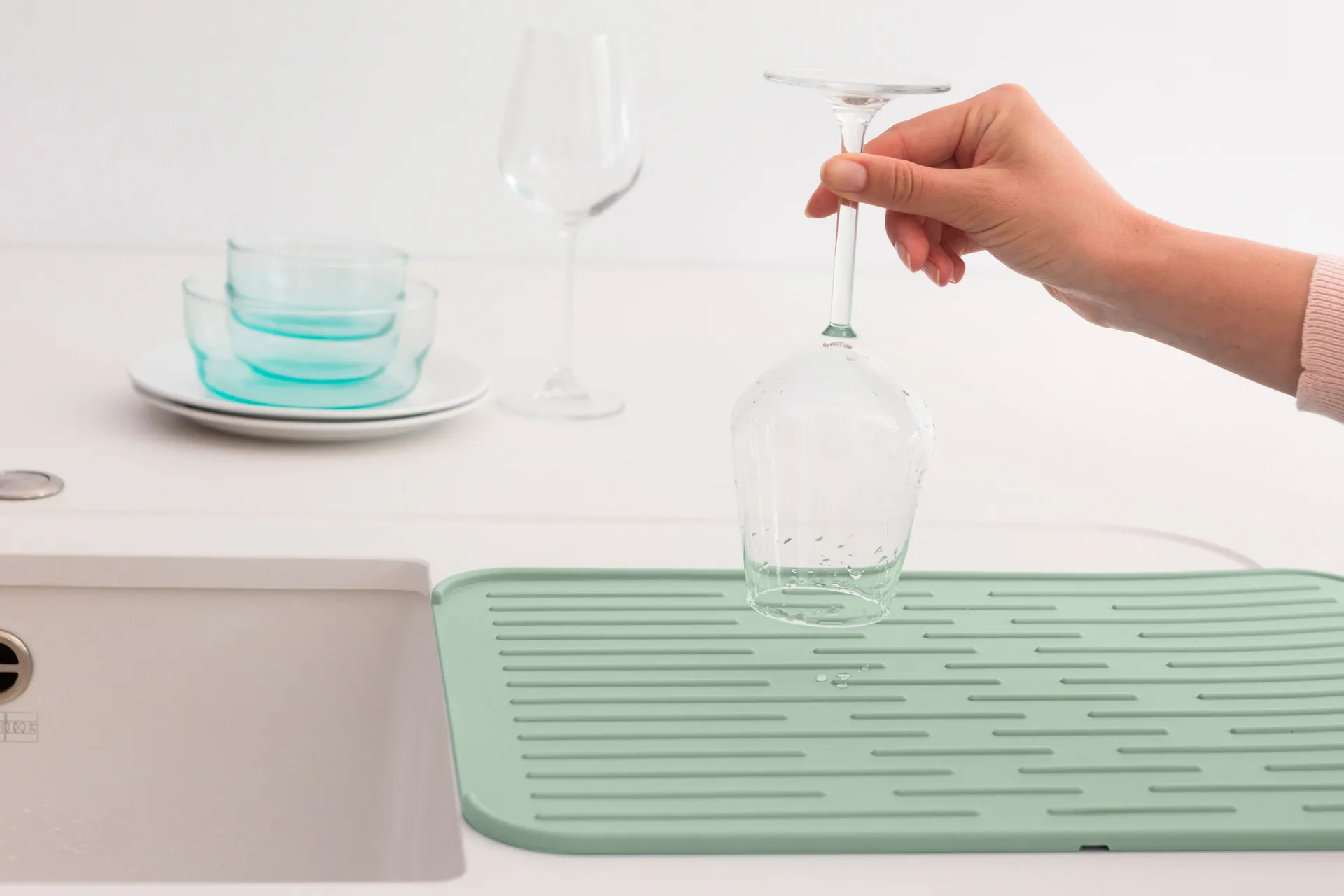Brabantia dish mat silicone, Jade 绿色 Brabantia