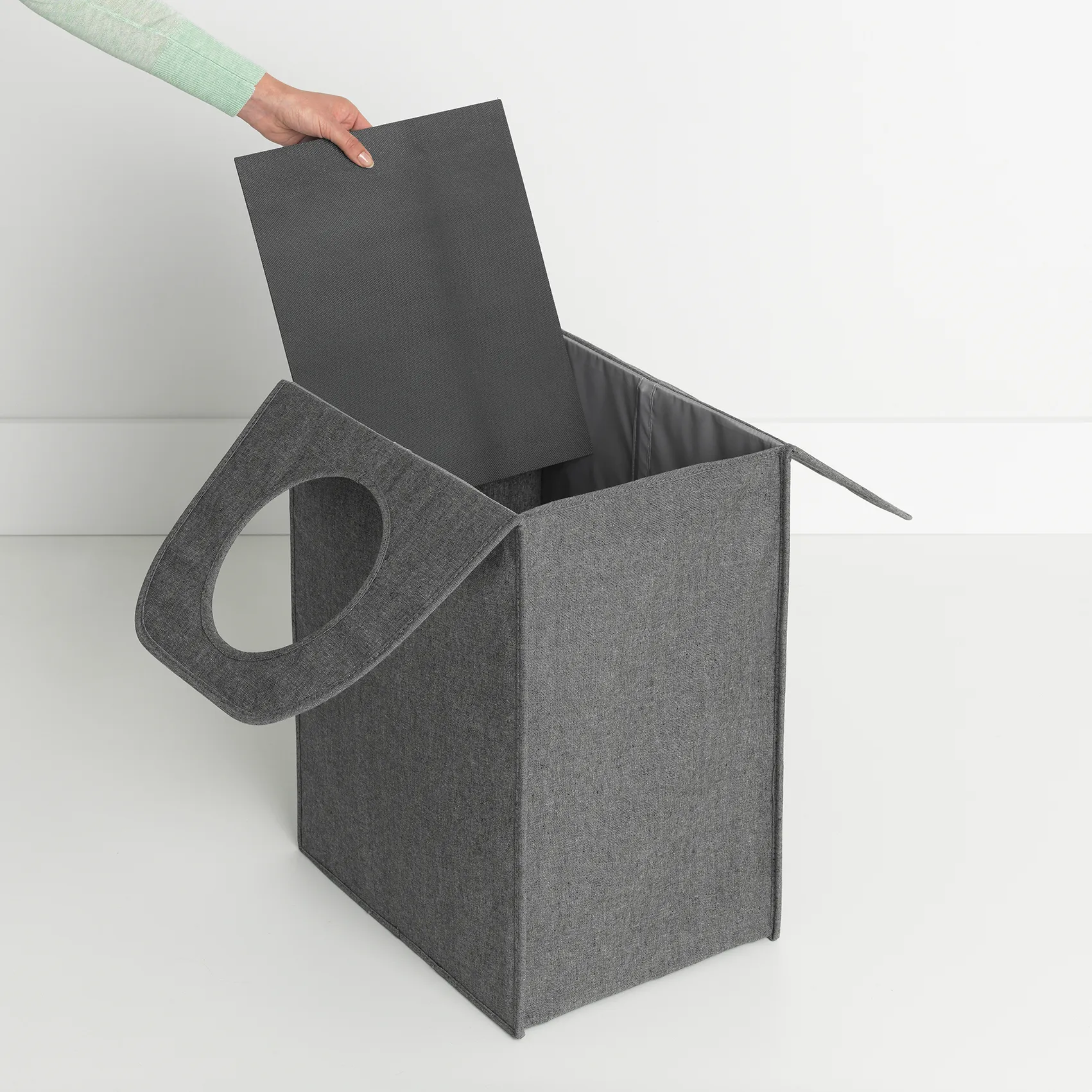 Brabantia laundry bag fabric rectangular 55 liters, dark 灰色 Brabantia