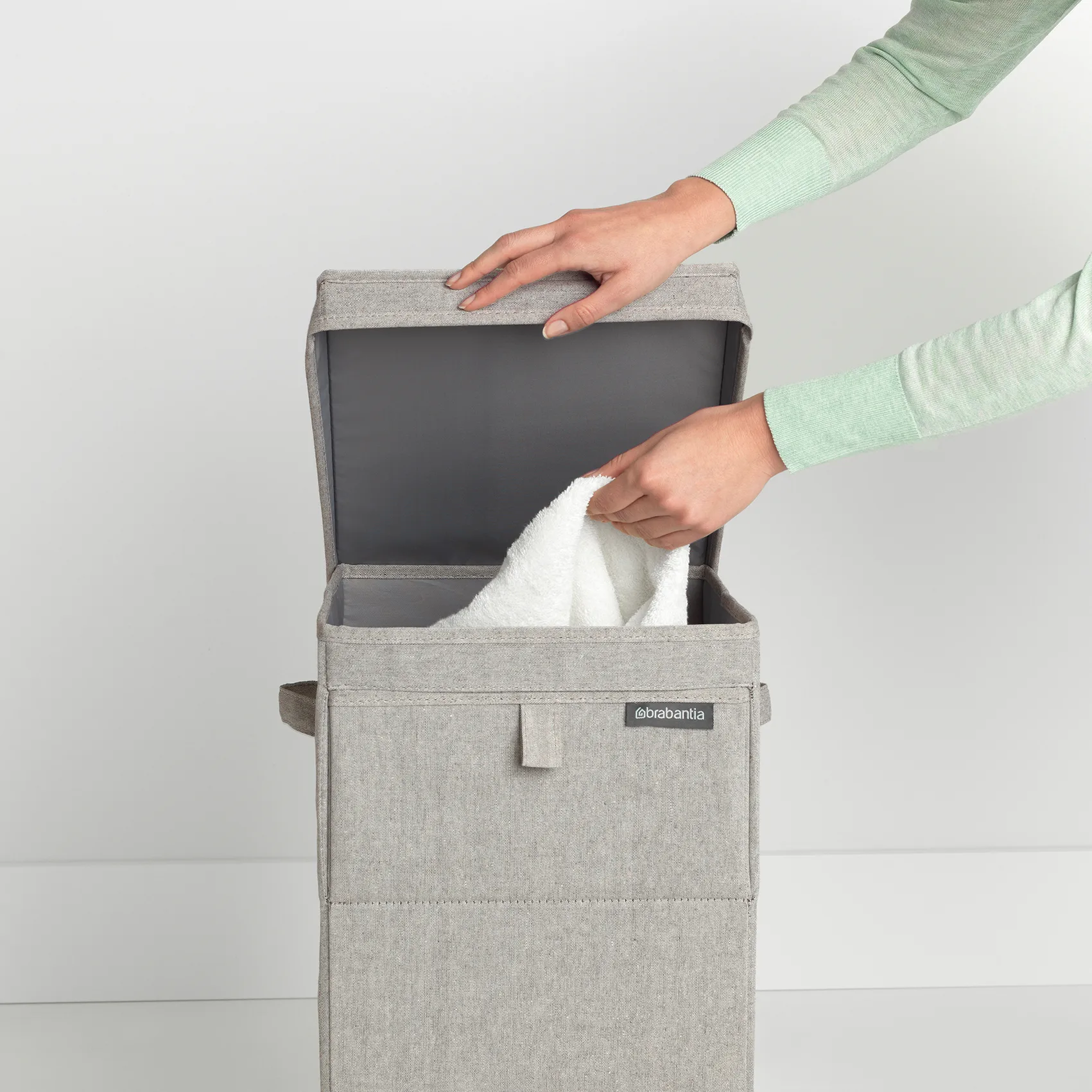 Brabantia可折叠双层开口脏衣篮, light 灰色 Brabantia