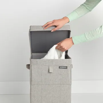 Brabantia可折叠双层开口脏衣篮 - light 灰色 - Brabantia