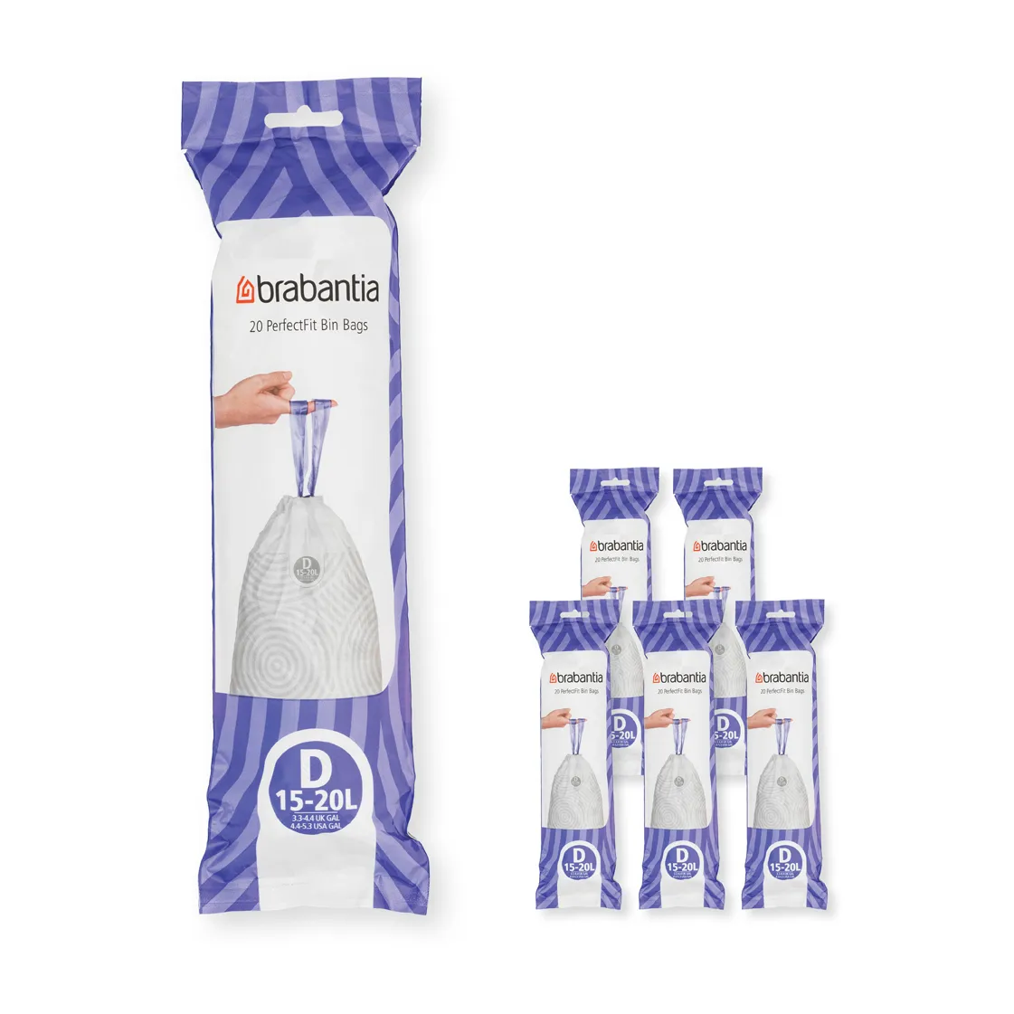 Brabantia PerfectFit 垃圾袋 120只, D款_15-20L Brabantia