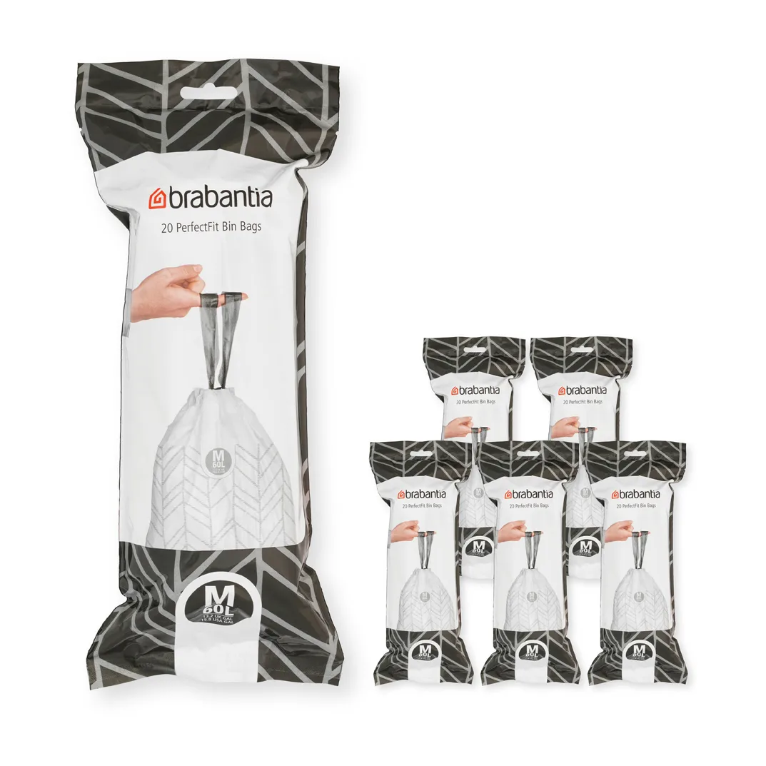 Brabantia PerfectFit 垃圾袋 120只, M款_60L Brabantia