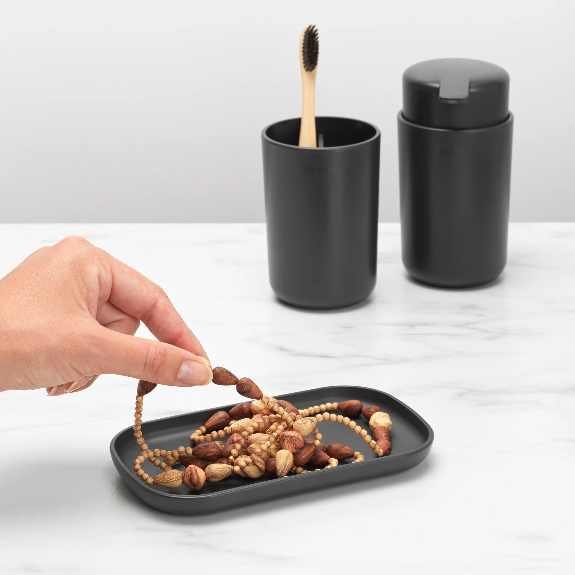 Brabantia ReNew 洗手台收纳 3件, dark 灰色 Brabantia