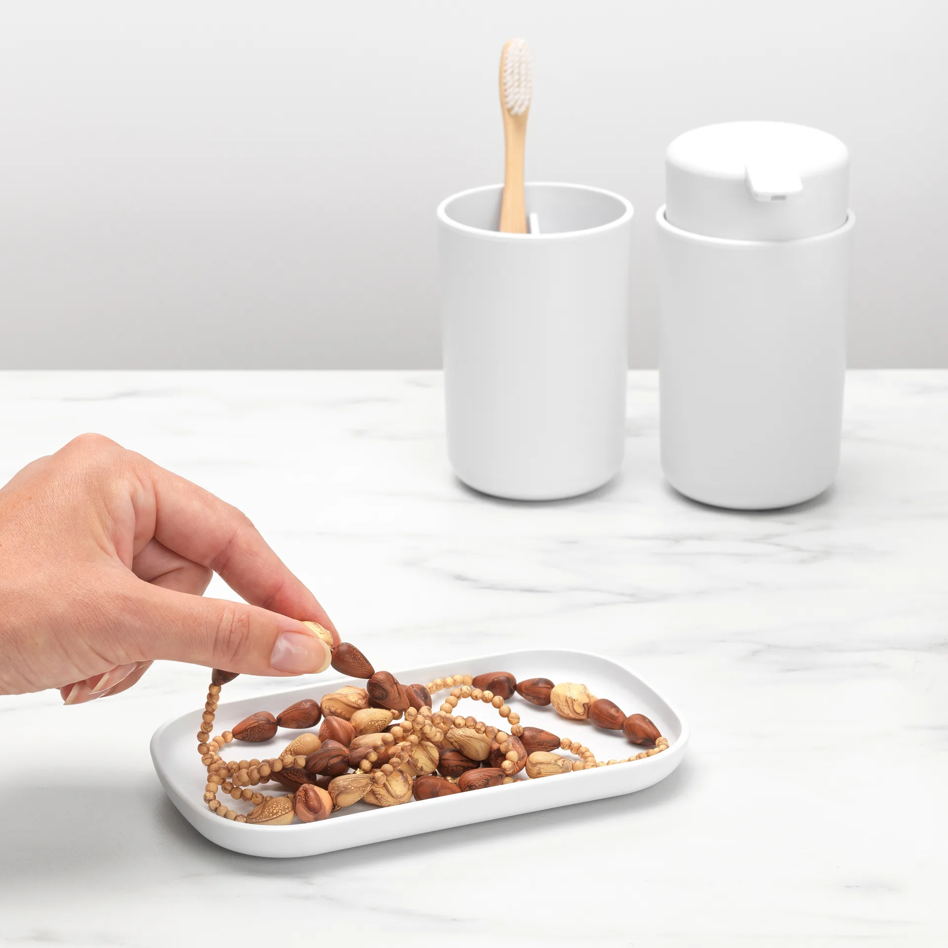 Brabantia ReNew 洗手台收纳 3件, 白色 Brabantia