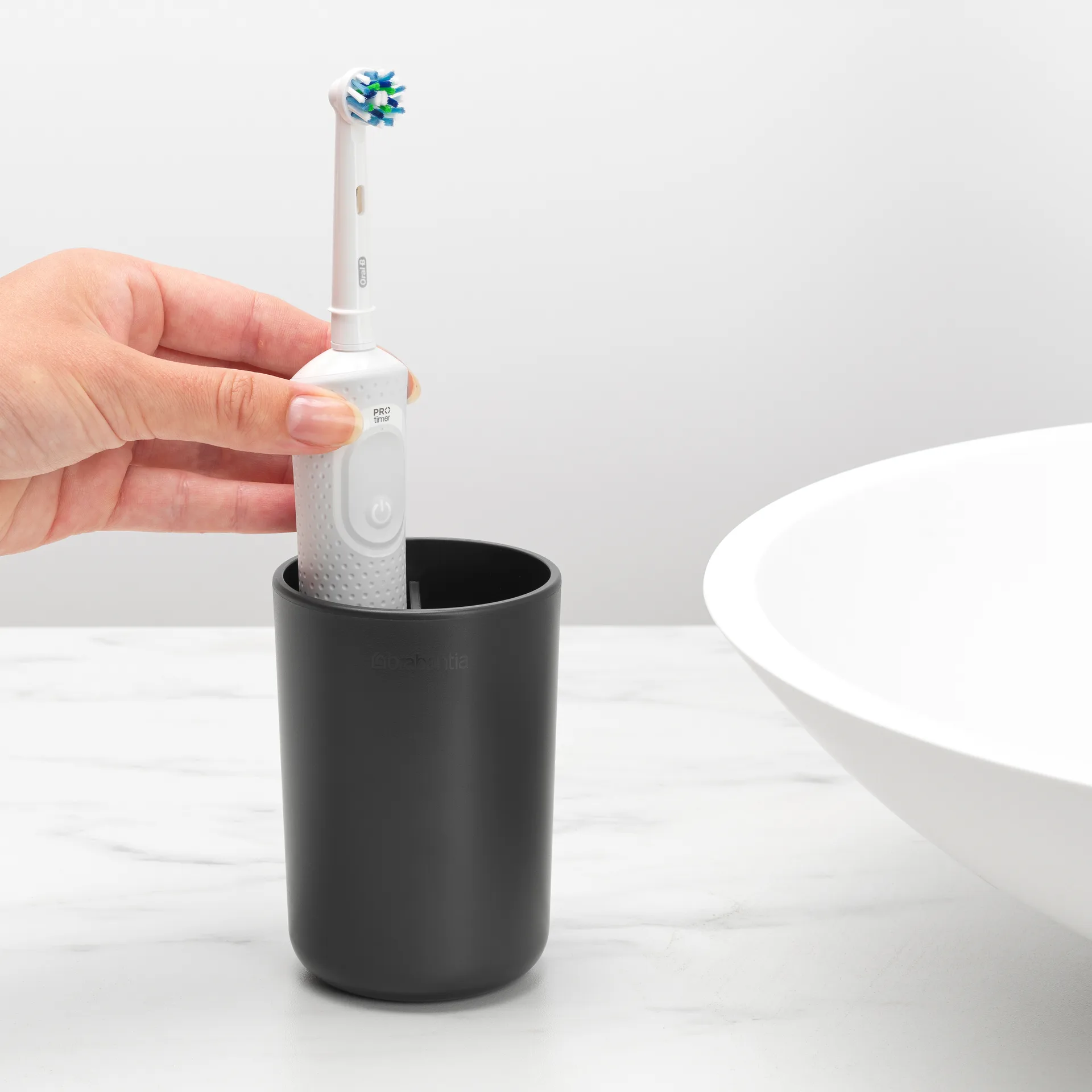 Brabantia ReNew toothbrush holder, dark 灰色 Brabantia
