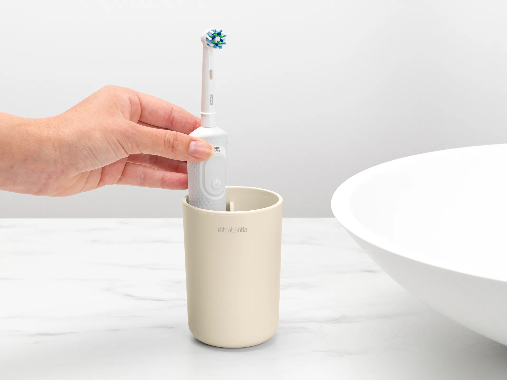 Brabantia ReNew 牙刷架, 柔和米色 Brabantia