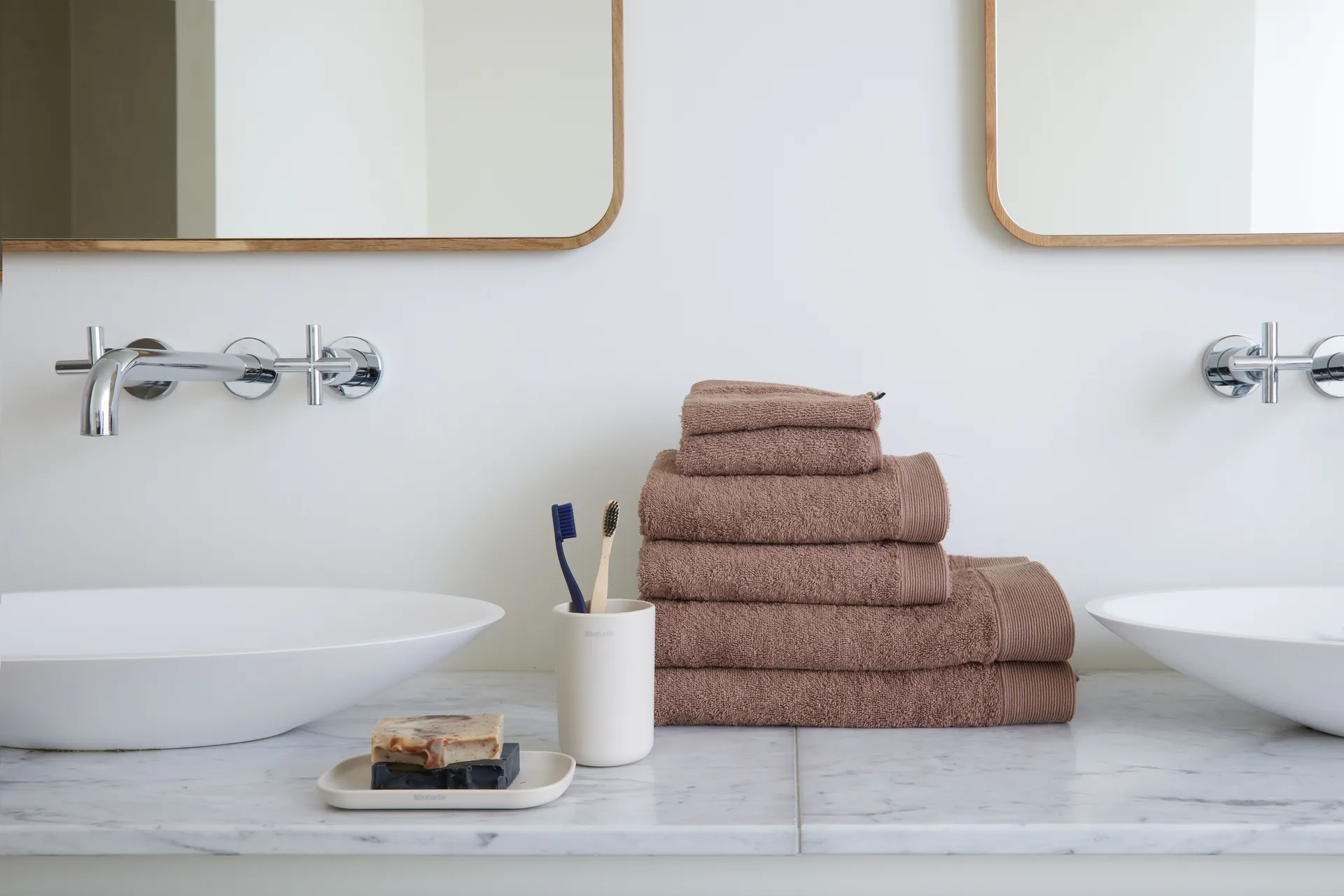 Brabantia ReNew 牙刷架, 柔和米色 Brabantia