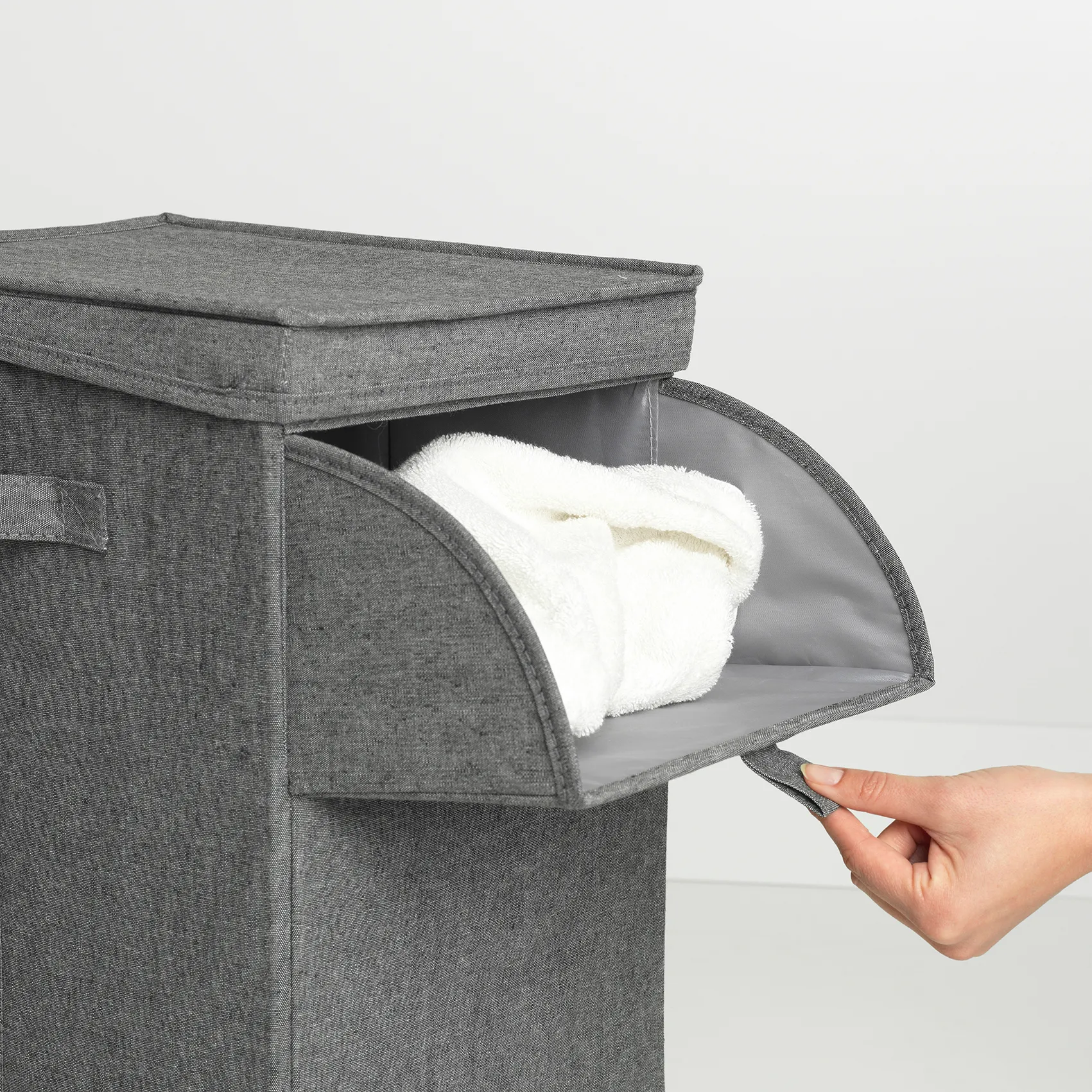 Brabantia stackable laundry basket 35 l., dark 灰色 Brabantia