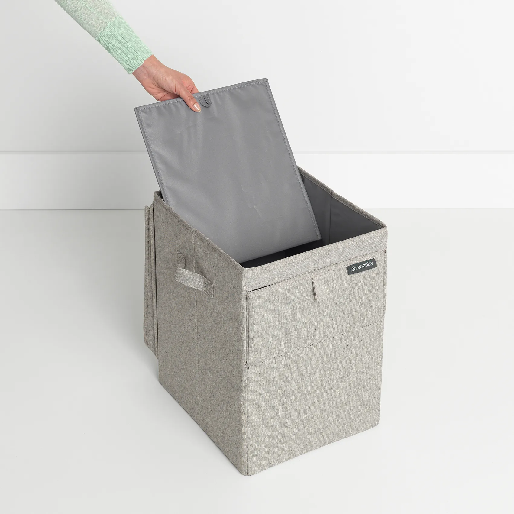 Brabantia stackable laundry basket 35 l., light 灰色 Brabantia