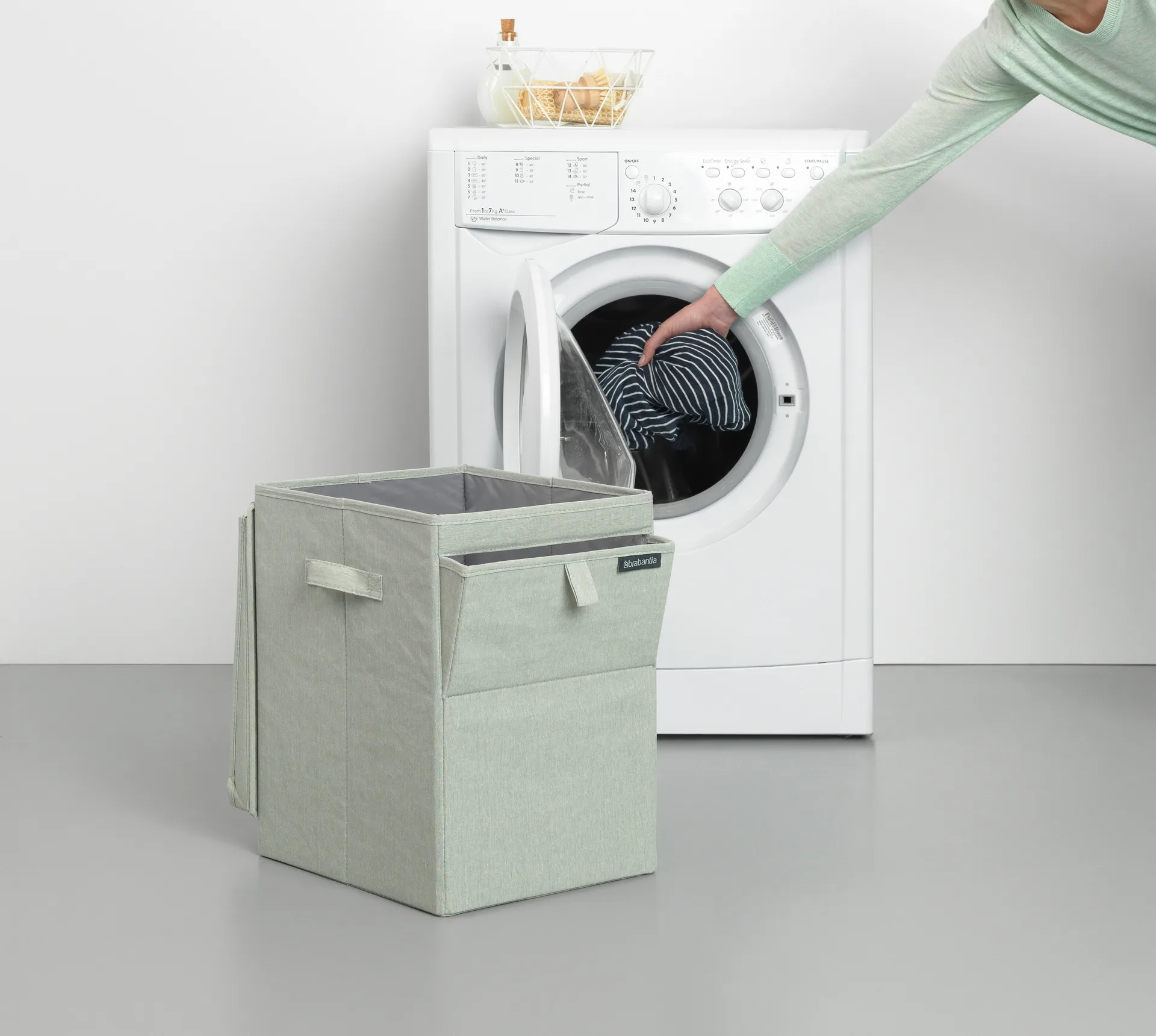 Brabantia stackable laundry basket 35 l., 绿色 Brabantia
